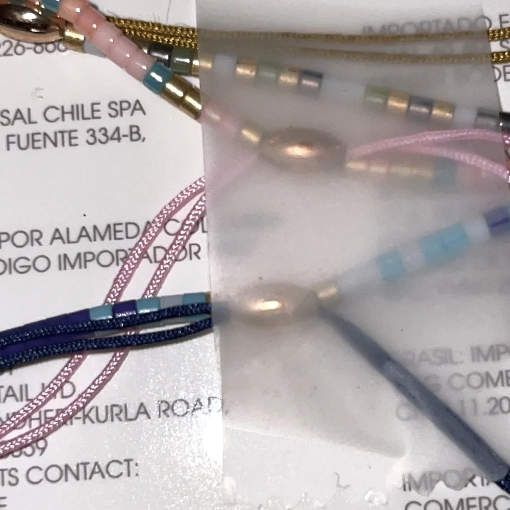 Hand Beaded Pull Chain Multi Bracelet - Set of 3